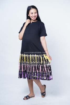 Baju Hamil Daster Tidur Payung Hitam Manis BUSUI Friendly Lola Daster - DS 514